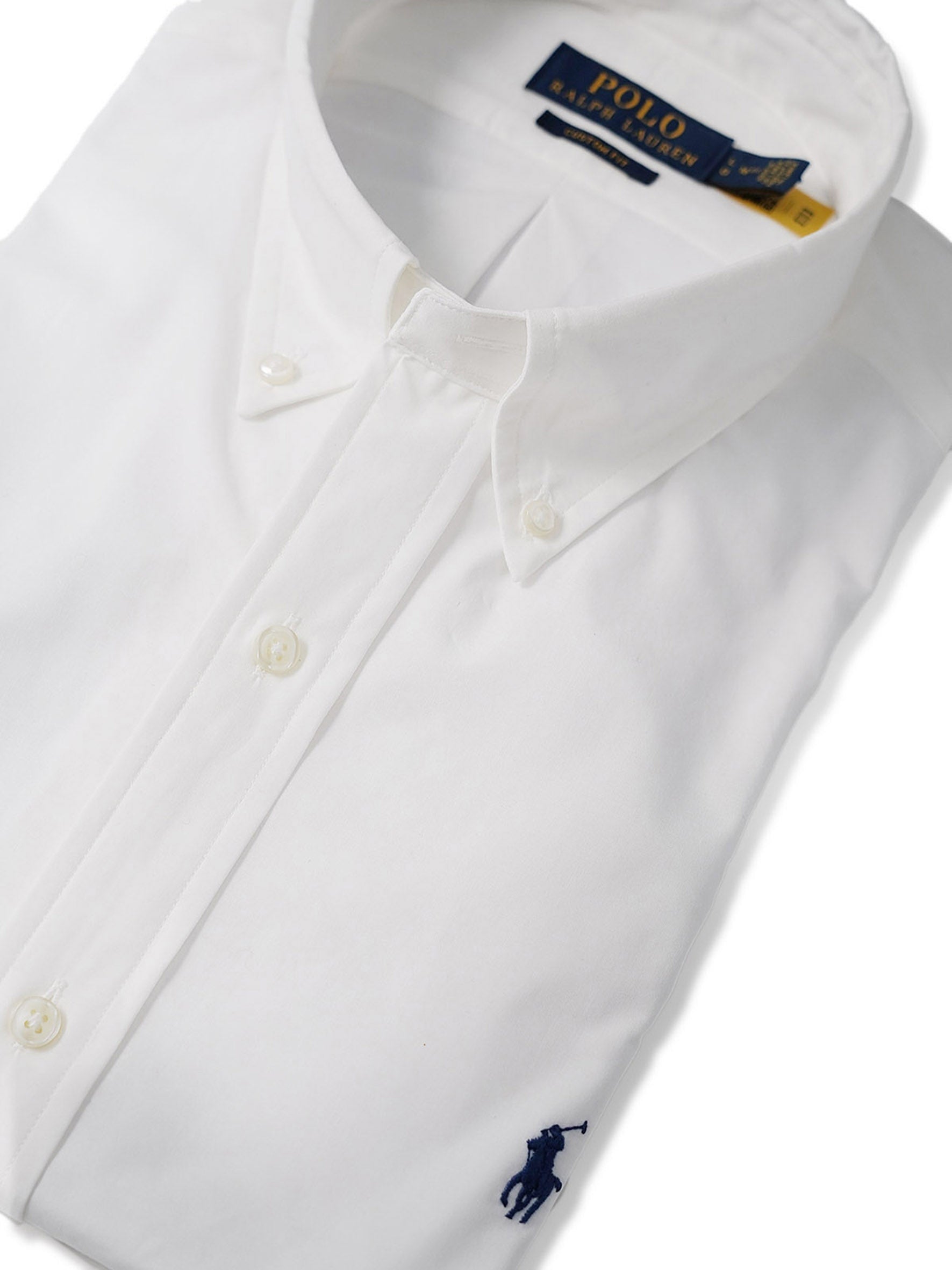 White button-down shirt with elastane
